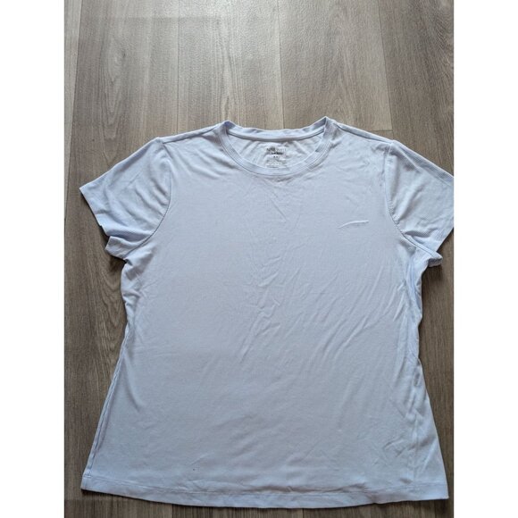 Nine West Soft Spun Light Blue Ribbed Short Sleeve Crewneck T-Shirt XXL - Picture 5 of 8